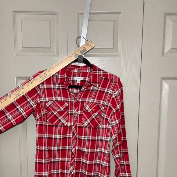Croft & Barrow Flannel Womens S Multicolored Plaid Button Up Longsleeved - Picture 4 of 12